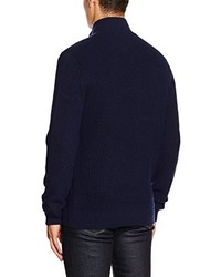 dunkelblauer Pullover mit einem Reißverschluß von Thomas Pink