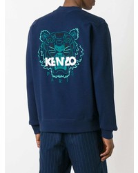dunkelblauer Pullover mit einem Reißverschluß von Kenzo