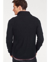 dunkelblauer Pullover mit einem Reißverschluß von Timezone