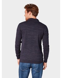 dunkelblauer Pullover mit einem Reißverschluß von Tom Tailor