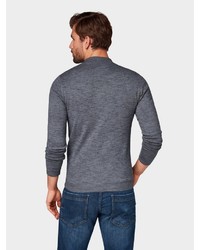 dunkelblauer Pullover mit einem Reißverschluß von Tom Tailor