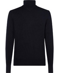 dunkelblauer Pullover mit einem Reißverschluß von Tommy Hilfiger