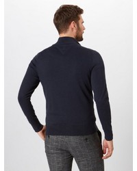 dunkelblauer Pullover mit einem Reißverschluß von Tommy Hilfiger