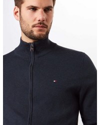 dunkelblauer Pullover mit einem Reißverschluß von Tommy Hilfiger