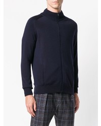 dunkelblauer Pullover mit einem Reißverschluß von Zanone