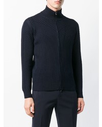 dunkelblauer Pullover mit einem Reißverschluß von Corneliani