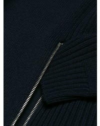 dunkelblauer Pullover mit einem Reißverschluß von Prada
