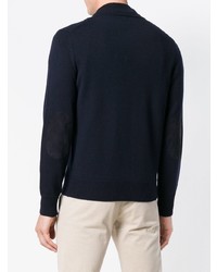 dunkelblauer Pullover mit einem Reißverschluß von Canali