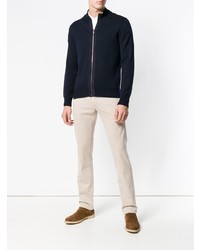 dunkelblauer Pullover mit einem Reißverschluß von Canali