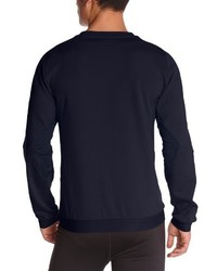 dunkelblauer Pullover mit einem Rundhalsausschnitt von adidas