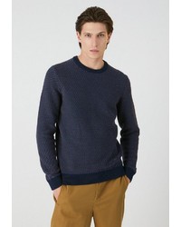 dunkelblauer Pullover mit einem Rundhalsausschnitt von Armedangels