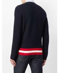 dunkelblauer Pullover mit einem Rundhalsausschnitt von Gucci