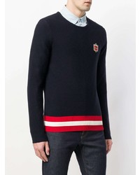 dunkelblauer Pullover mit einem Rundhalsausschnitt von Gucci