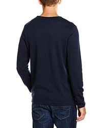 dunkelblauer Pullover mit einem Rundhalsausschnitt von Bench