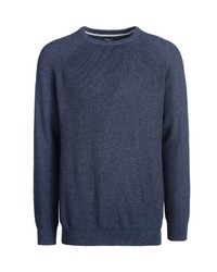 dunkelblauer Pullover mit einem Rundhalsausschnitt von Bexleys man