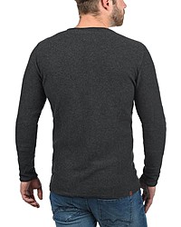 dunkelblauer Pullover mit einem Rundhalsausschnitt von BLEND