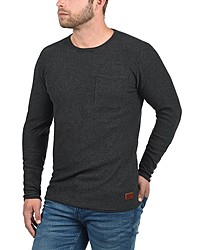 dunkelblauer Pullover mit einem Rundhalsausschnitt von BLEND