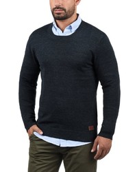 dunkelblauer Pullover mit einem Rundhalsausschnitt von BLEND