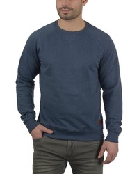 dunkelblauer Pullover mit einem Rundhalsausschnitt von BLEND