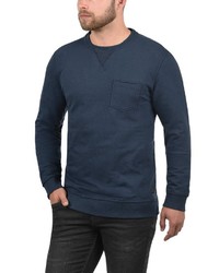 dunkelblauer Pullover mit einem Rundhalsausschnitt von BLEND