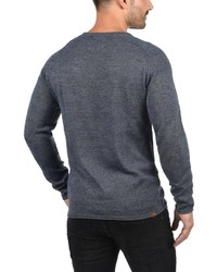 dunkelblauer Pullover mit einem Rundhalsausschnitt von BLEND