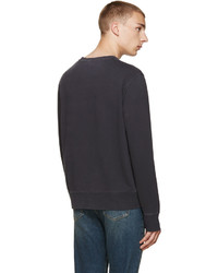 dunkelblauer Pullover mit einem Rundhalsausschnitt von Acne Studios