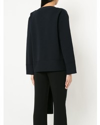 dunkelblauer Pullover mit einem Rundhalsausschnitt von Stella McCartney