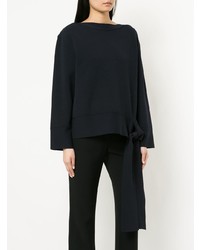 dunkelblauer Pullover mit einem Rundhalsausschnitt von Stella McCartney