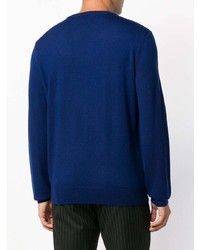 dunkelblauer Pullover mit einem Rundhalsausschnitt von A.P.C.