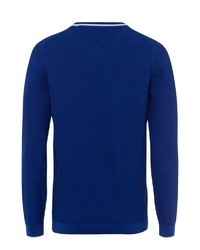 dunkelblauer Pullover mit einem Rundhalsausschnitt von Brax