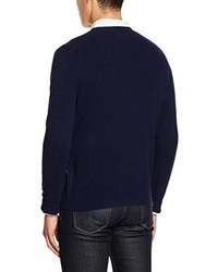 dunkelblauer Pullover mit einem Rundhalsausschnitt von Brooks Brothers