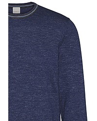 dunkelblauer Pullover mit einem Rundhalsausschnitt von Bugatti