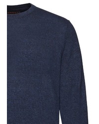 dunkelblauer Pullover mit einem Rundhalsausschnitt von Bugatti