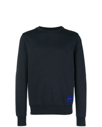 dunkelblauer Pullover mit einem Rundhalsausschnitt von Calvin Klein Jeans