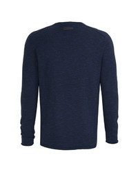 dunkelblauer Pullover mit einem Rundhalsausschnitt von camel active