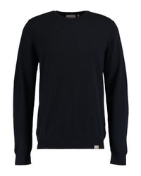 dunkelblauer Pullover mit einem Rundhalsausschnitt von Carhartt WIP
