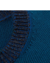dunkelblauer Pullover mit einem Rundhalsausschnitt von Brioni
