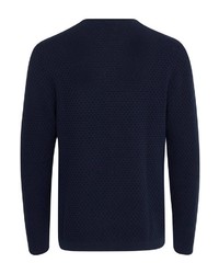 dunkelblauer Pullover mit einem Rundhalsausschnitt von CASUAL FRIDAY