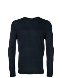 dunkelblauer Pullover mit einem Rundhalsausschnitt von Cenere Gb