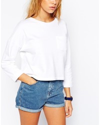 dunkelblauer Pullover mit einem Rundhalsausschnitt von Asos