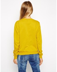 dunkelblauer Pullover mit einem Rundhalsausschnitt von Asos