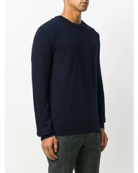 dunkelblauer Pullover mit einem Rundhalsausschnitt von Comme Des Garcons SHIRT