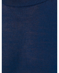 dunkelblauer Pullover mit einem Rundhalsausschnitt von Comme des Garcons