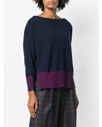 dunkelblauer Pullover mit einem Rundhalsausschnitt von I'M Isola Marras