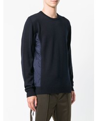 dunkelblauer Pullover mit einem Rundhalsausschnitt von Les Hommes Urban