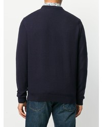 dunkelblauer Pullover mit einem Rundhalsausschnitt von Ps By Paul Smith