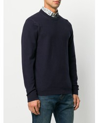 dunkelblauer Pullover mit einem Rundhalsausschnitt von Ps By Paul Smith