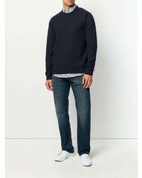 dunkelblauer Pullover mit einem Rundhalsausschnitt von Ps By Paul Smith