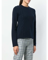 dunkelblauer Pullover mit einem Rundhalsausschnitt von A.P.C.