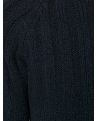 dunkelblauer Pullover mit einem Rundhalsausschnitt von Nuur